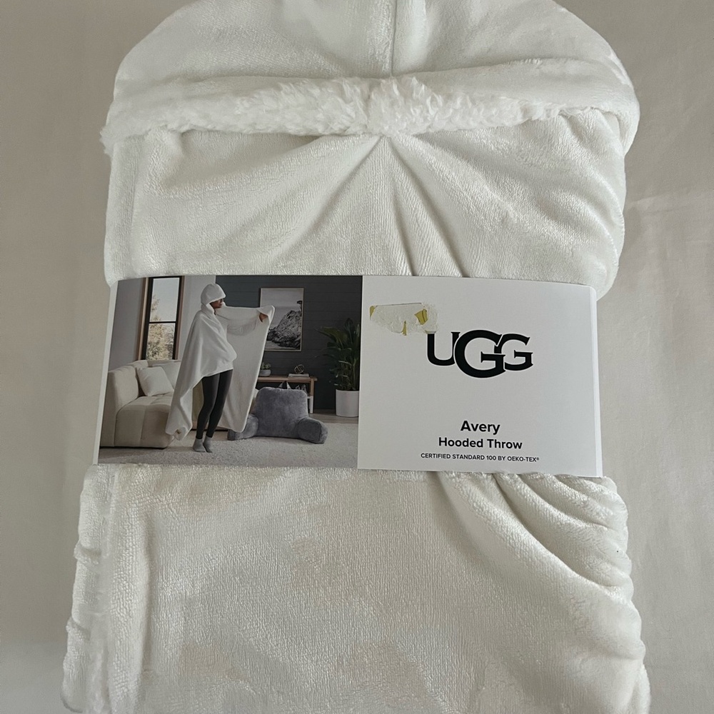 UGG Ivory Plush Blanket Luxurious Bedding